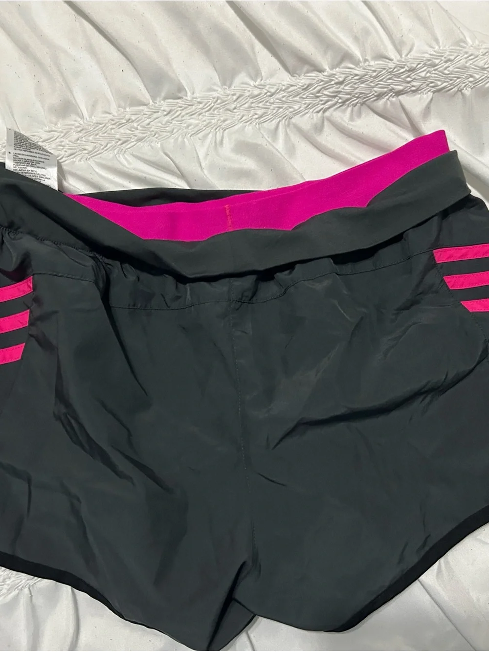 adidas Black Climalite Performance Shorts with White Logo